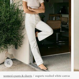 Immogene and Willie Augusta Washed White Canvas